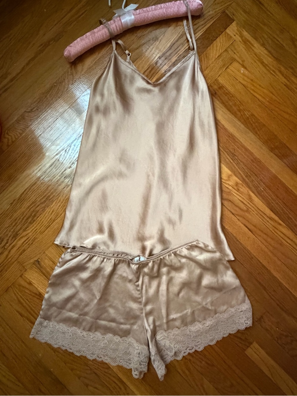 Two Piece Silk Pajama Set - Picture 6 of 10